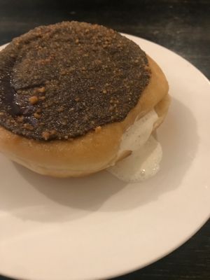 Most delicious S’mores donut ever.  at Loving Hut in Brooklyn