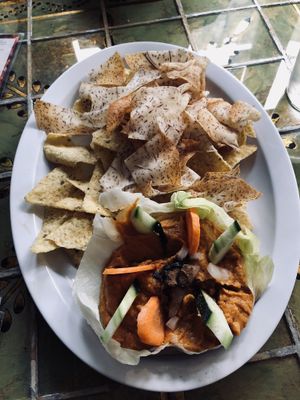 House Hummus! (soooo goood!)  at Loving Hut in Brooklyn