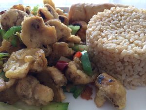 Crispy Mushrooms at Loving Hut in Brooklyn