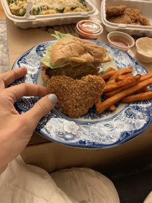 Nuggets are best part  at Loving Hut in Brooklyn