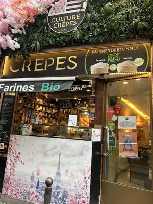 Tucked away … they have a vegan menu - just ask!   at Culture Crêpes in Paris