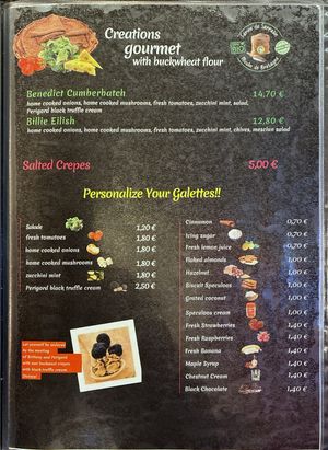 Savory crepes at Culture Crêpes in Paris