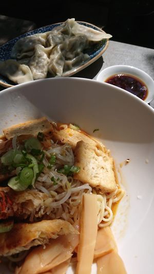 Noodles and dumplings. Solid stuff. at Åsö Noodles in Stockholm