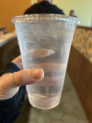 Not loving that water comes in disposable cups when dining in. 😕  at Masa Masa in Roseville