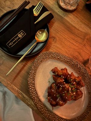 Vegan Bbq cauliflower wings  at Mostly in Mengwi