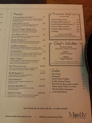 Menu april 2025  at Mostly in Mengwi