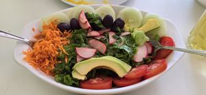 Salad at El Maná Escondido in Bagua Grande