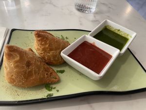 Samosas 2 per order but small  at Honest in Chandler