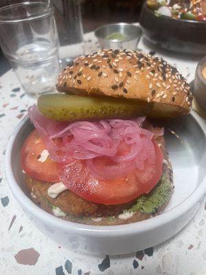Chicky burger   at Bröom at Bukit Bintang in Kuala Lumpur