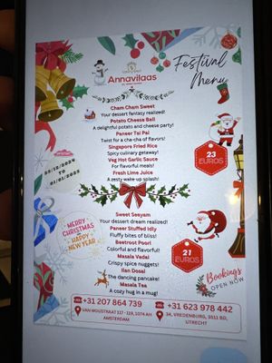 christmas menu  at Annavilaas - Utrecht in Utrecht
