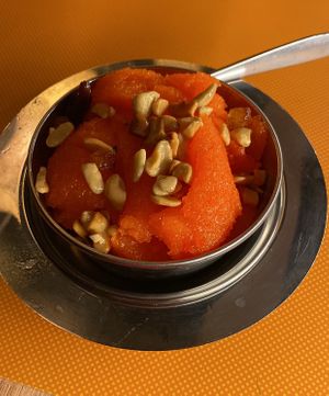 Kesari (dessert)   at Krishna Vilas - Hoofddorp in Hoofddorp