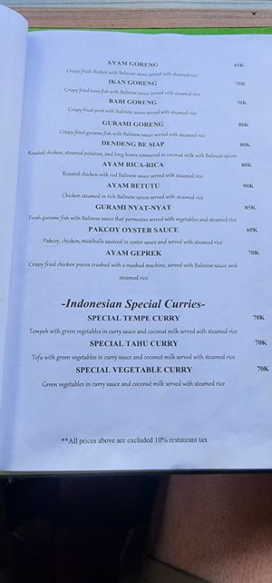 Menu 2 - September 2024 at Good Karma Warung and Homestay in Karangasem