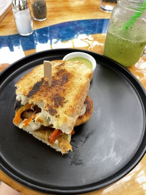 vegan sandwich  at Simbiosis Bistro in Coco