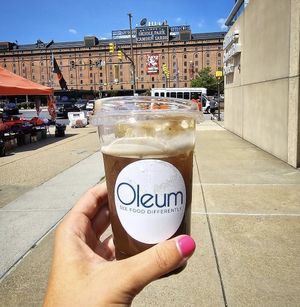 Iced Brown Sugar Cinnamon Latte at Oleum in Baltimore