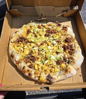 Hangover Breakfast Pizza at Oleum in Baltimore