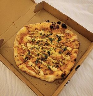 Buffalo Chick'n Pizza at Oleum in Baltimore