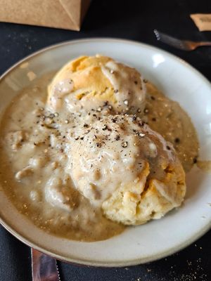 Biscuits and Gravy at Oleum in Baltimore