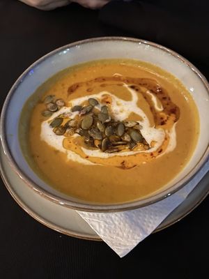 Seasonal Pumpkin Harvest Soup  at Oleum in Baltimore