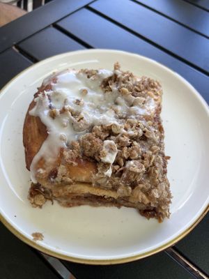Peach cobbler cinnamon roll  at Oleum in Baltimore