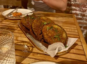 Fried eggplant   at Oleum in Baltimore