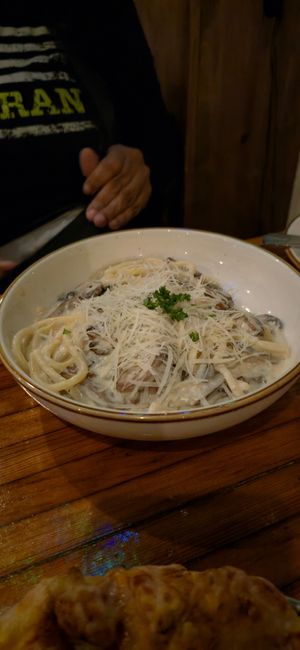 Miso Mushroom Bucatini at Oleum in Baltimore
