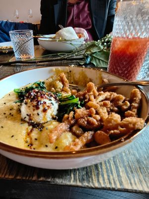 Breakfast polenta at Valentine's Day brunch at Oleum in Baltimore