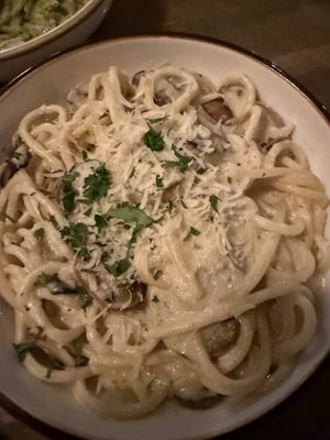 Miso mushroom bucatini  at Oleum in Baltimore