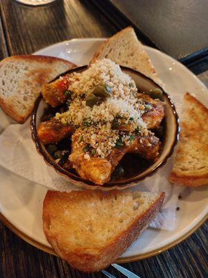 Marinated scampi at Oleum in Baltimore