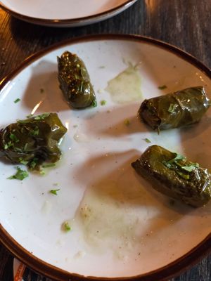 Dolmas (we already ate 2!) at Oleum in Baltimore