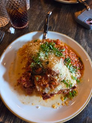 Lasagna (excellent!!) at Oleum in Baltimore