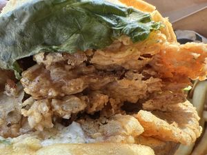 Double mushroom chikn’ sandwich   at Vegan Me Please in Decatur