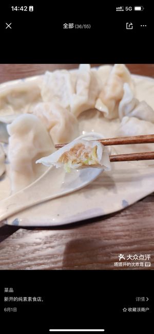 西葫芦水饺  at  Nan Su Fang Vegan Dumpling - 楠素坊 in Shanghai