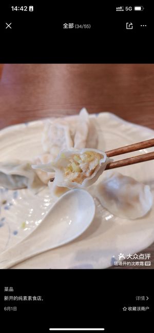 酸菜水饺  at  Nan Su Fang Vegan Dumpling - 楠素坊 in Shanghai