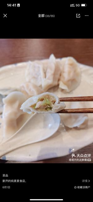芹菜水饺  at  Nan Su Fang Vegan Dumpling - 楠素坊 in Shanghai