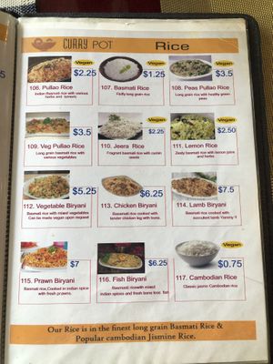 menu  at Curry Pot - TOul Kork Indian & Nepalese Restaurant in Phnom Penh