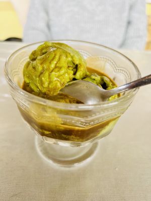 Vegan Macha Affogato. Just ask for it vegan. It’s to die for!  at Hinata Cafe in Fremantle