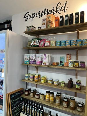 Vegan products at The Vegan Roll in Madrid