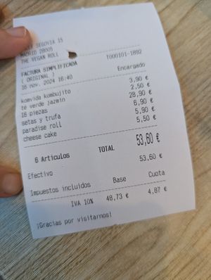  at The Vegan Roll in Madrid