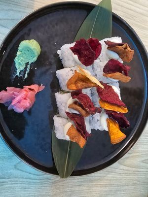 Green roll at The Vegan Roll in Madrid