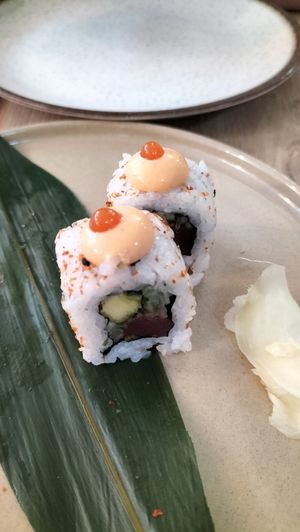 Sushi Spicy Tuna. at The Vegan Roll in Madrid