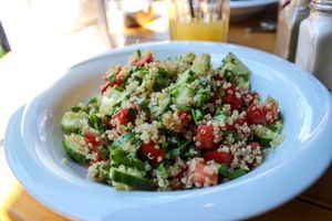 quinoa salad at The Green Bean Coffee Shop in Yerevan