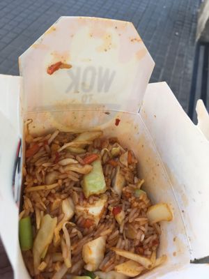 Tofu and veggie take-away at Wok to Walk in Barcelona