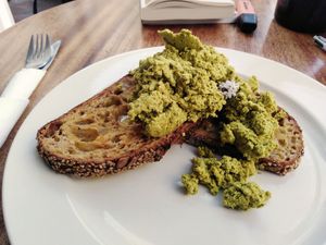 tofu scramble (with herbs) at Bullet Coffee House and Eatery in Hastings