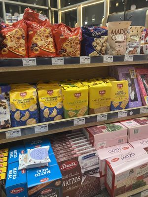 Some of the crackers and biscuits including vegan & gluten-free options   at Gastro Market in New York City