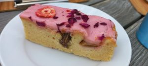Strawberry and rhubarb at Regent's Bar and Kitchen in North West London