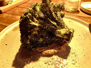 Roasted Broccoli   at Ziggy's in Tulum