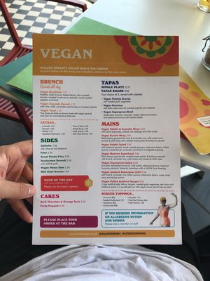 Pretty huge vegan menu available inside or on request at Lounges - Impero Lounge in Portishead