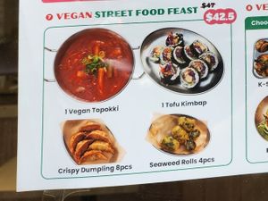 Vegan options at Sinjeon in Melbourne