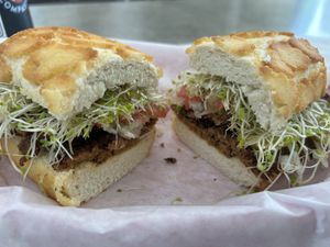 Vegan pastrami on Dutch crunch   at Nature's Goodness in Carmichael