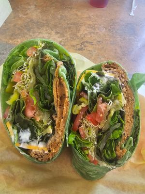 Butcher's Son Pastrami Wrap (all vegan) at Nature's Goodness in Carmichael